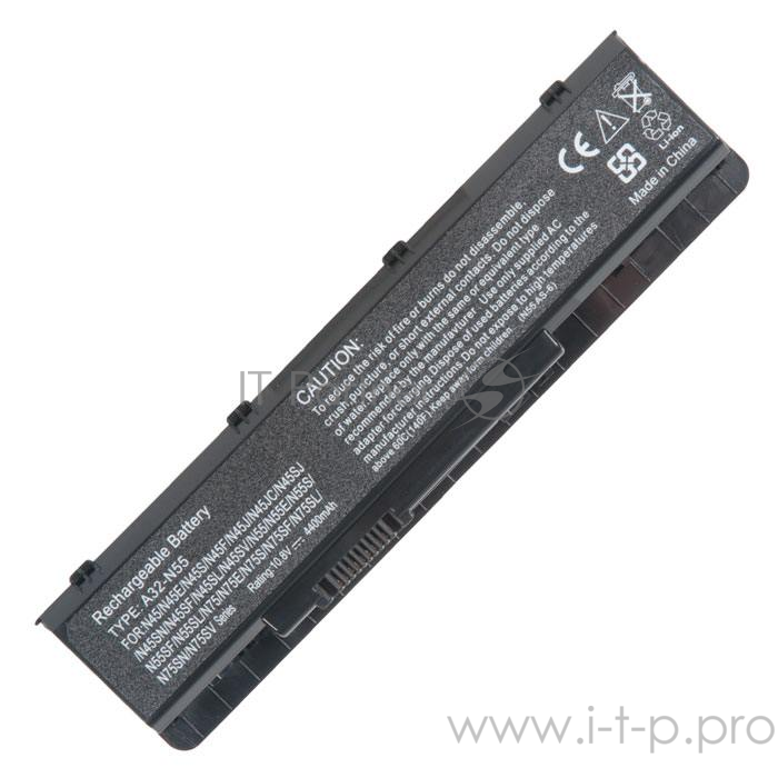 Аккумулятор для Asus N45, N55, N75, 4400mAh, 10.8V
