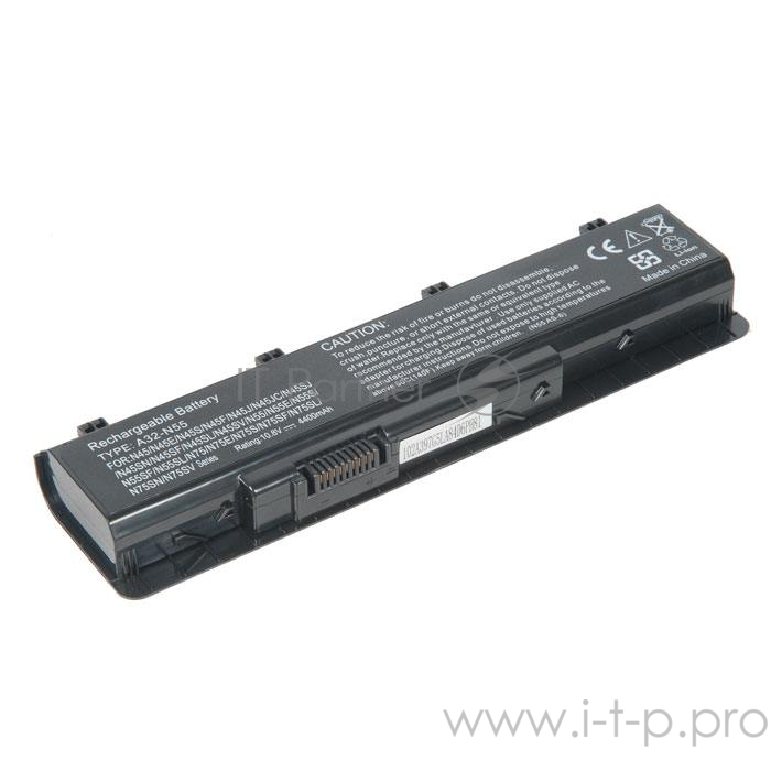 Аккумулятор для Asus N45, N55, N75, 4400mAh, 10.8V