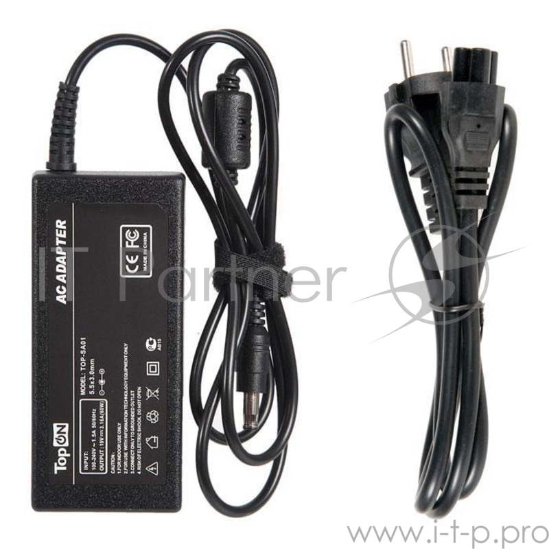 Блок питания для ноутбука Samsung TOP-SA01 530U4C, 530U4B, X05, X10, X15, P30, Q30, Q35, Q40, Q45, 19V, 3.16A, 60W