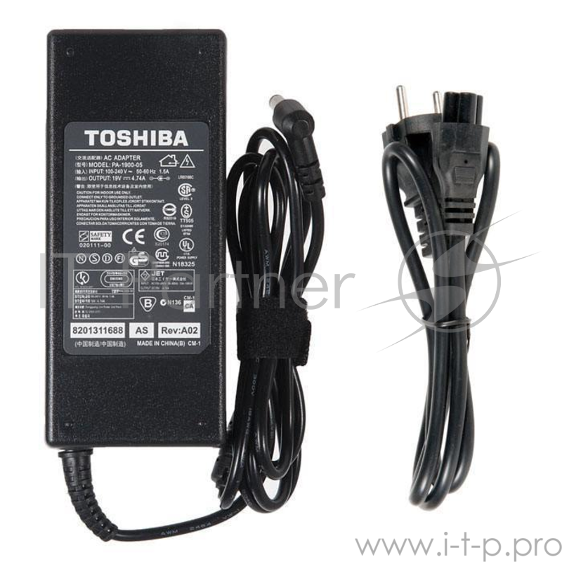 Блок питания Toshiba 19V, 4.74A, 90W