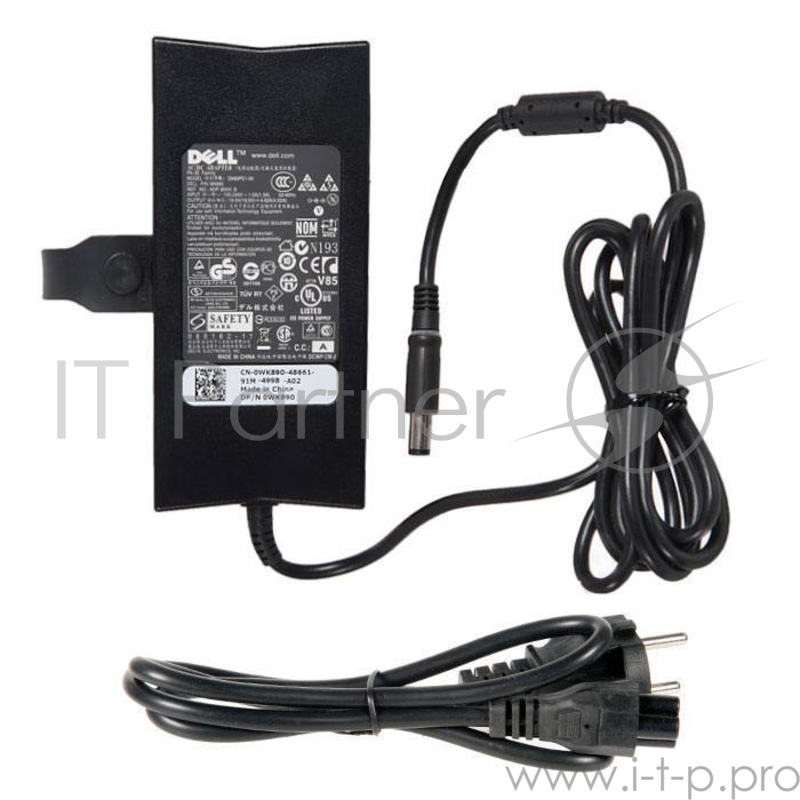 Блок питания для Dell 19.5V, 4.62А, 90W, 7.4 pin slim