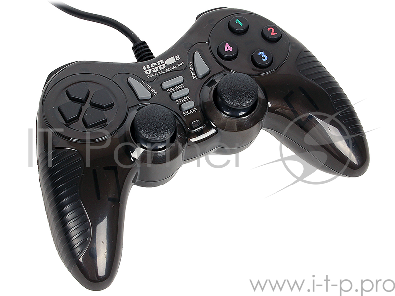 Геймпад 3Cott Single GP-06 черный USB 3Cott-GP-06B {Геймпад, 14 кнопок, вибрация}
