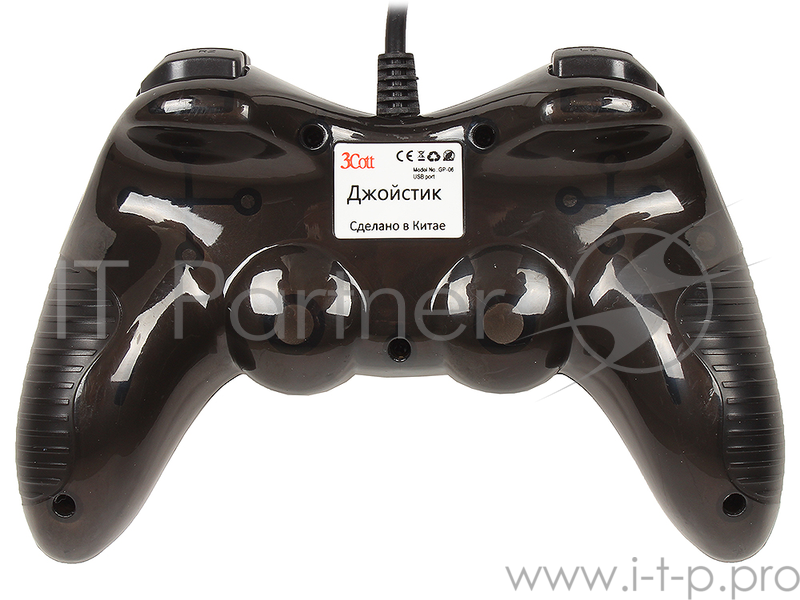 Геймпад 3Cott Single GP-06 черный USB 3Cott-GP-06B {Геймпад, 14 кнопок, вибрация}