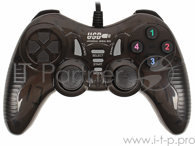 Геймпад 3Cott Single GP-06 черный USB 3Cott-GP-06B {Геймпад, 14 кнопок, вибрация}