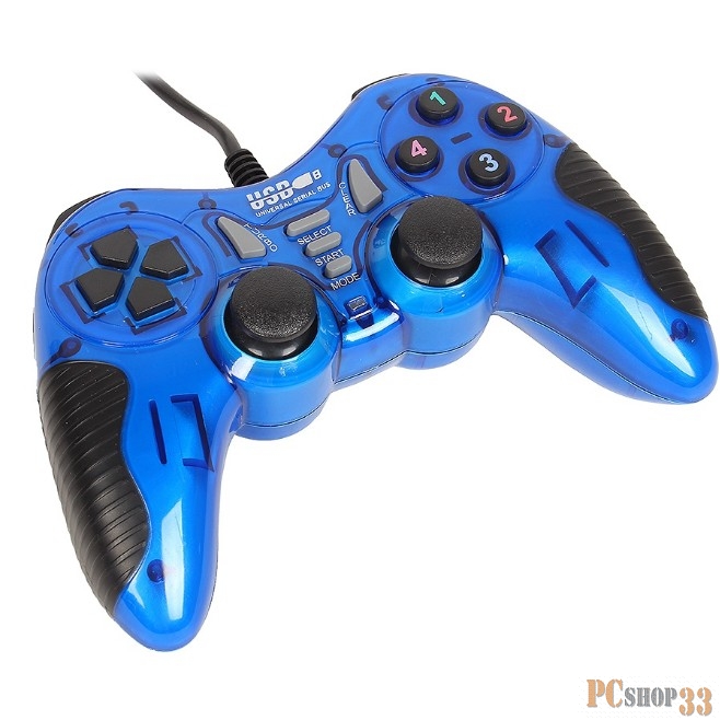 Геймпад 3Cott Single GP-06 синий USB {Геймпад,14 кнопок, вибрация}