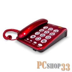 Телефон TEXET TX-262 красный
