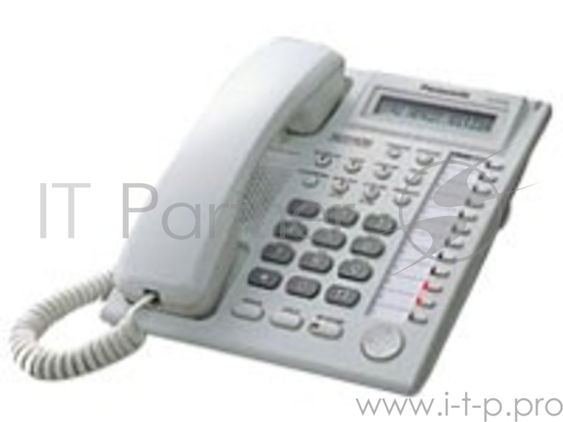 Телефон Panasonic KX-T7730RU (PP) (белый) Системный телефон с дисплеем и спикерфоном (12 кнопок)