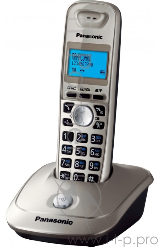 Телефон Panasonic KX-TG2511RUW (белый) {АОН, Caller ID,спикерфон на трубке,переход в Эко режим одним нажатием}