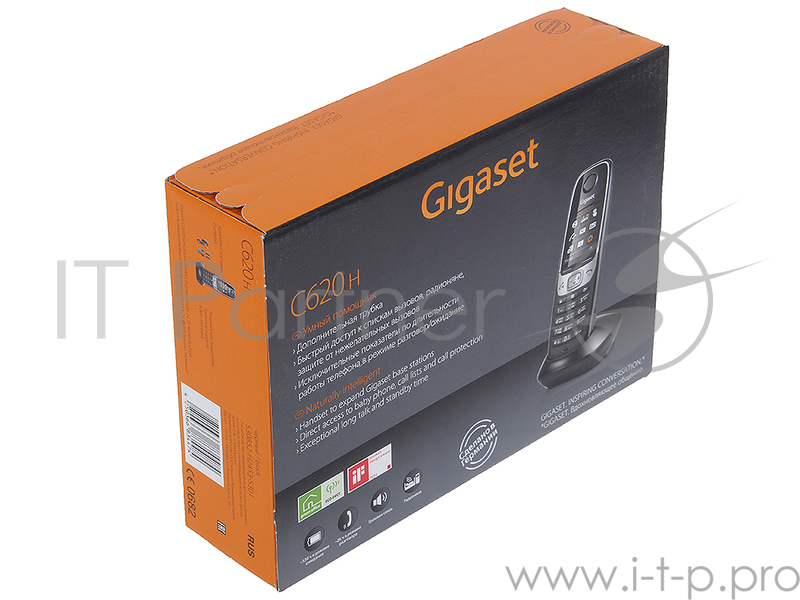 Телефон Gigaset C620H Shiny Black Дополнительная трубка(радиотелефон) (черный)