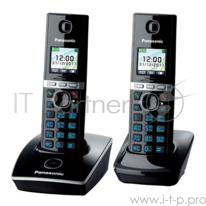 Телефон Panasonic KX-TG8052RUB (черный) {цветной дисплей,АОН,Caller ID,функция резервного питания,спикерфон,полифония}