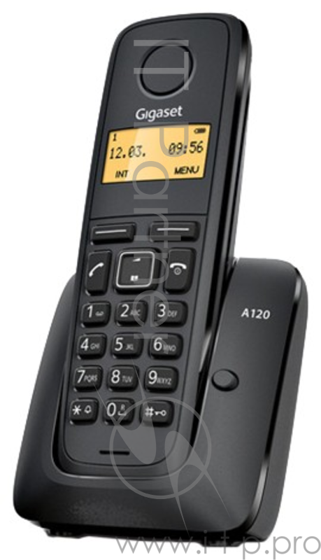 Телефон Gigaset A120A Black (трубка с ЖК диспл., База) стандарт-DECT