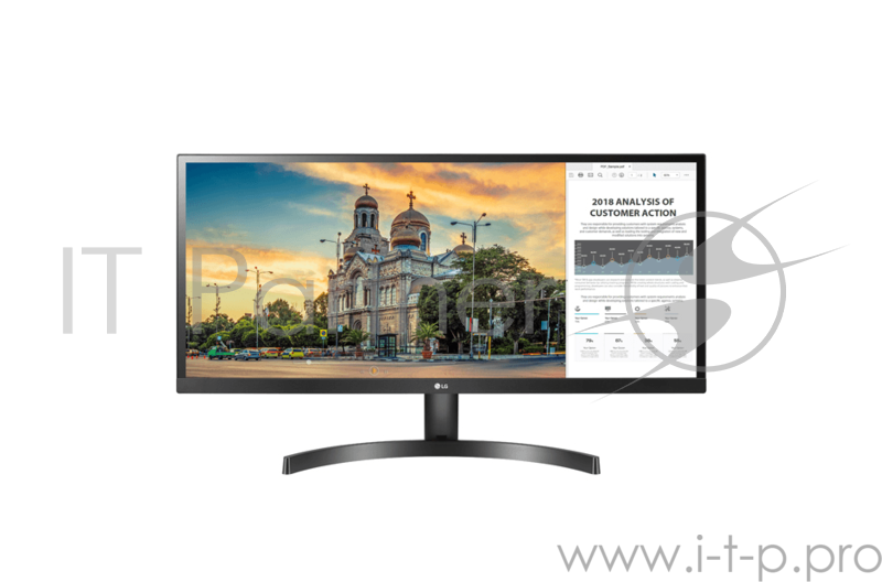 Монитор 34 LG 34WK500-P Black IPS, 2560x1080, 5ms, 300 cd/m2, 1000:1 (Mega DCR), HDMI, DP, USB-C, 5Wx2, Headph.Out, vesa