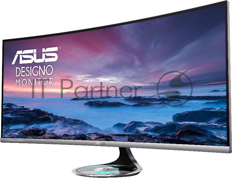 Монитор ASUS 38 MX38VC IPS LED изогнутый, 3840x1600, 5ms, 300cd/m2, 100Mln:1, 178°/178°, 2*HDMI, DP, USB-Hub, USB Type-C, 60Hz, Aura light, колонки, Frameless, Black and Space Gray, 90LM03B0-B01170