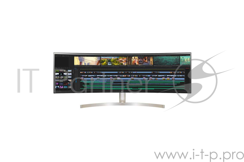 Монитор жидкокристаллический LG Монитор LCD 49 32:9 5120x1440(dualQHD) IPS, Curved, 350cd/m2, H178°/V178°, 1000:1, 1.07B, 5ms, 2xHDMI, DP, USB-Hub, Height adj, Tilt, Swivel, Speakers, 2Y, White