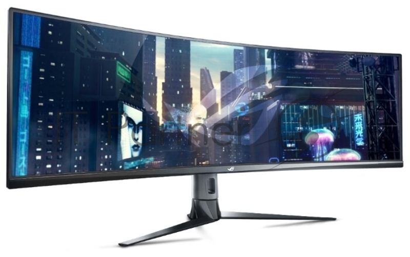 ASUS 49 ROG Strix XG49VQ VA LED изогнутый 3840x1080, 4ms, 450cd/m2, 178°/178°, 3000:1, HDMI*2, DP, USB-Hub, 144Hz, HDR, колонки, FreeSync, Tilt, Swivel, HAS, VESA, Black