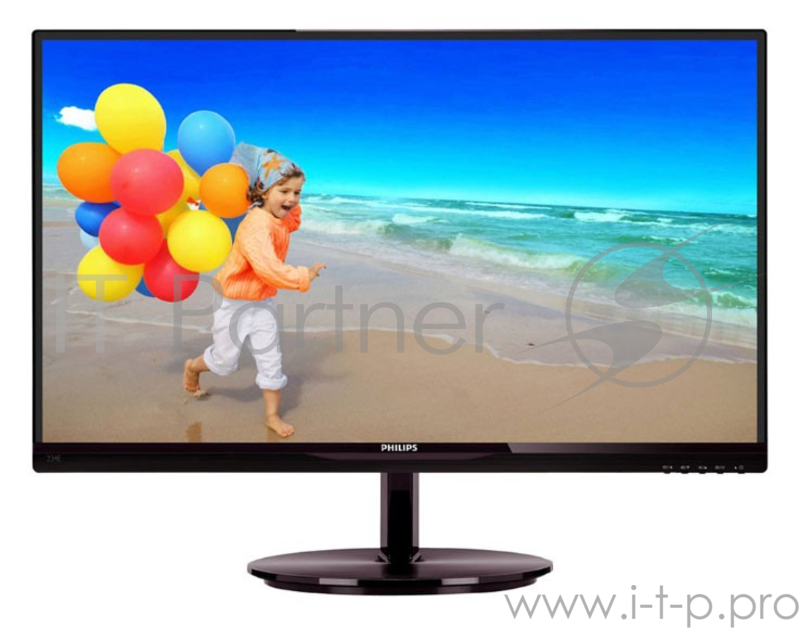 Монитор 23 PHILIPS 234E5QHSB/00(01) Black-Cherry (IPS, LED, LCD, Wide, 1920x1080, 5 ms, 178°/178°, 250 cd/m, 20M:1, +HDMI, +MHL(iOS/Android)