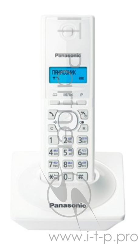 Телефон Panasonic KX-TG1711RUW (белый) {АОН, Caller ID,12 мелодий звонка,подсветка дисплея,поиск трубки}