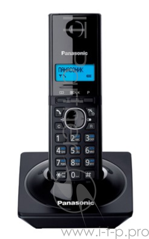 Телефон Panasonic KX-TG1711RUB (черный) {АОН, Caller ID,12 мелодий звонка,подсветка дисплея,поиск трубки}