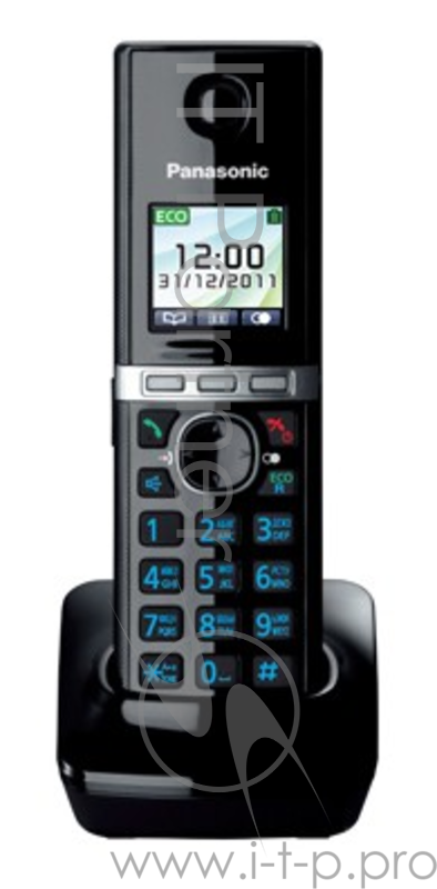 Телефон Panasonic KX-TGA806RUB (черный) дополнительная трубка {к KX-TG8051/8061/8081}