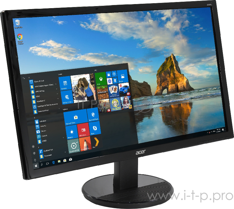 Монитор Acer 24 K242HLbid черный TN+film LED 5ms 16:9 DVI HDMI матовая 250cd 170гр/160гр 1920x1080 D-Sub FHD 3.57кг