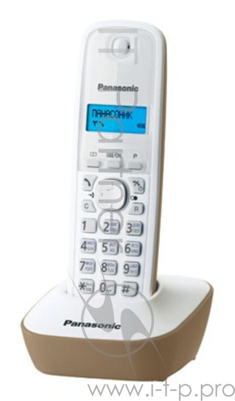 Телефон Panasonic KX-TG1611RUJ (бежевый) {АОН, Caller ID,12 мелодий звонка,подсветка дисплея,поиск трубки}