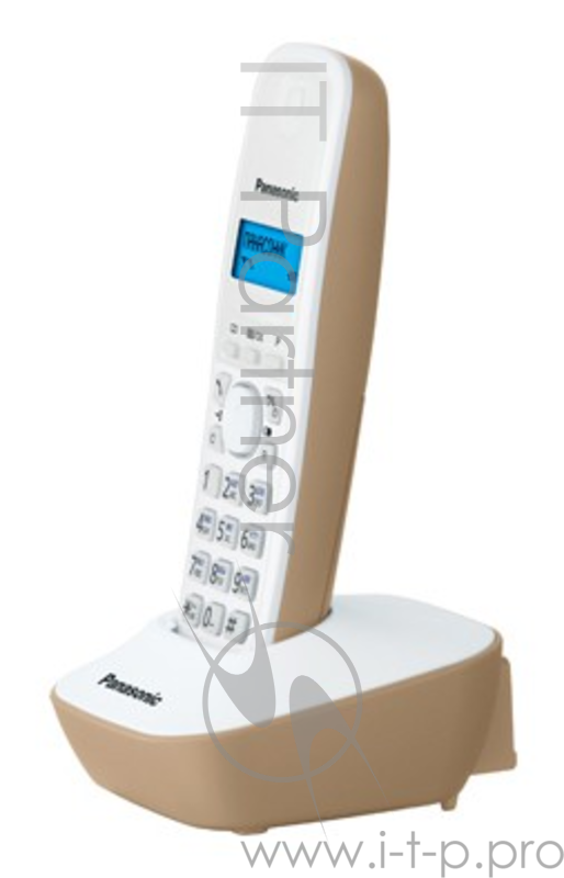 Телефон Panasonic KX-TG1611RUJ (бежевый) {АОН, Caller ID,12 мелодий звонка,подсветка дисплея,поиск трубки}
