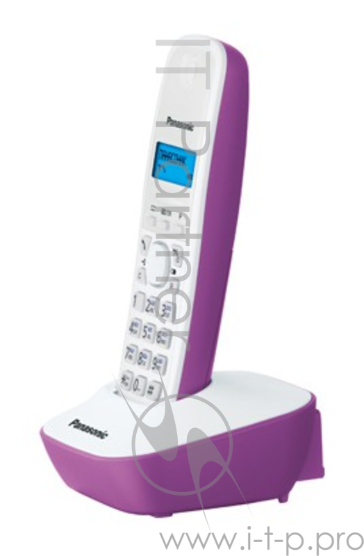 Телефон Panasonic KX-TG1611RUF (сиреневый) {АОН, Caller ID,12 мелодий звонка,подсветка дисплея,поиск трубки}