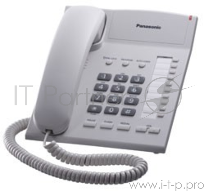 Телефон Panasonic KX-TS2382RUW (белый) {индикатор вызова,повторный набор последнего номера,4 уровня громкости звонка}