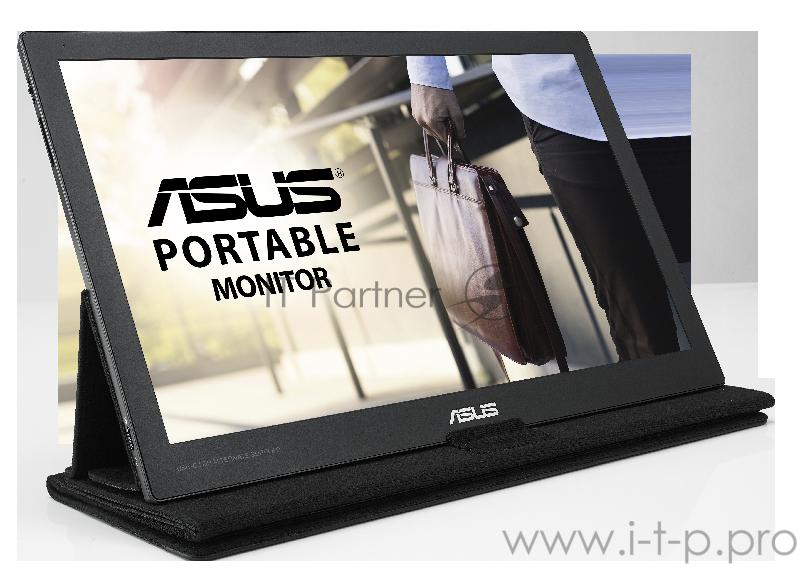 Монитор LCD 15.6” ASUS MB169C+, 90LM0180-B01170, 15,6 мобильный монитор с интерфейсом USB Type-C, FHD (1920x1080), IPS, технология уменьшения усталости глаз ASUS Eye Care