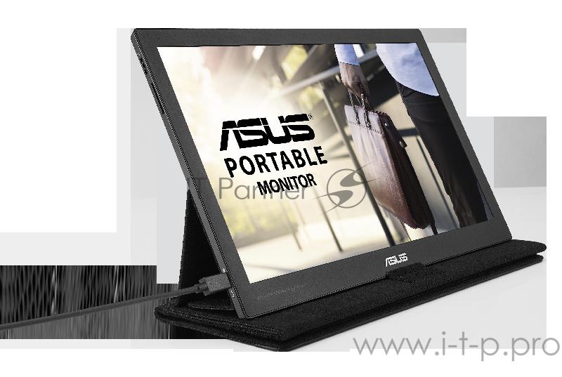 Монитор LCD 15.6” ASUS MB169C+, 90LM0180-B01170, 15,6 мобильный монитор с интерфейсом USB Type-C, FHD (1920x1080), IPS, технология уменьшения усталости глаз ASUS Eye Care