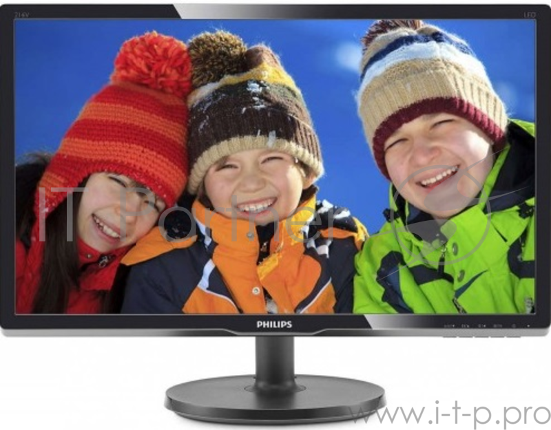 Монитор 20.7 PHILIPS 216V6LSB2/62(10) Black (LED, LCD, 1920x1080, 5 ms, 90°/65°, 200 cd/m, 10M:1)
