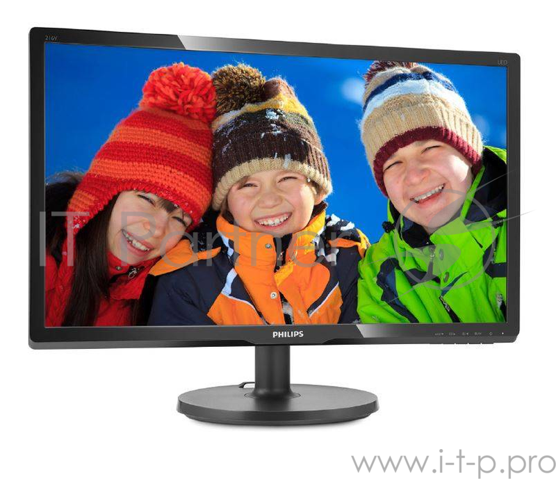 Монитор 20.7 PHILIPS 216V6LSB2/62(10) Black (LED, LCD, 1920x1080, 5 ms, 90°/65°, 200 cd/m, 10M:1)