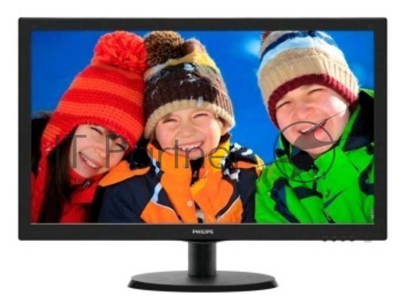 Монитор 21.5 PHILIPS 223V5LSB2/10(62) Black (LED, LCD, Wide, 1920x1080, 5 ms, 90°/65°, 200 cd/m, 10M:1)