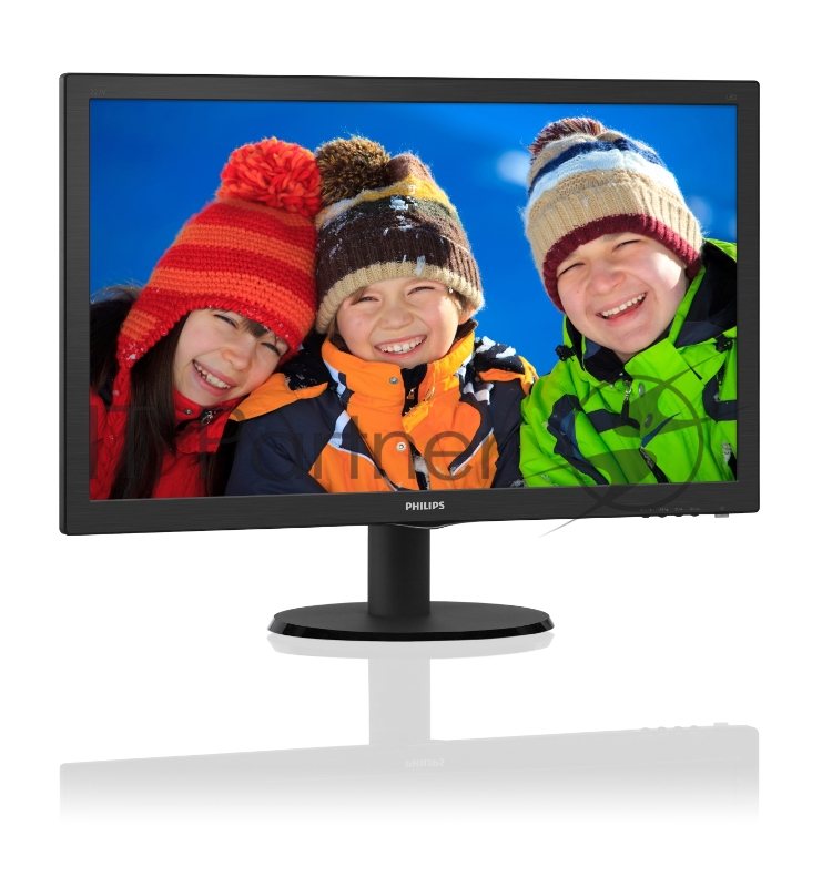 Монитор 21.5 PHILIPS 223V5LSB2/10(62) Black (LED, LCD, Wide, 1920x1080, 5 ms, 90°/65°, 200 cd/m, 10M:1)