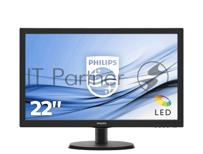 Монитор 21.5 PHILIPS 223V5LSB2/10(62) Black (LED, LCD, Wide, 1920x1080, 5 ms, 90°/65°, 200 cd/m, 10M:1)