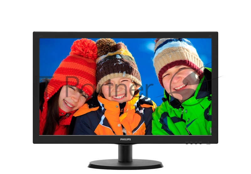 Монитор 21.5 PHILIPS 223V5LHSB/00(01) Black (LED, LCD, Wide, 1920x1080, 5 ms, 170°/160°, 250 cd/m, 10M:1, +HDMI)