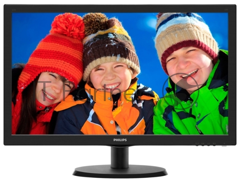 Монитор 21.5 PHILIPS 223V5LHSB/00(01) Black (LED, LCD, Wide, 1920x1080, 5 ms, 170°/160°, 250 cd/m, 10M:1, +HDMI)