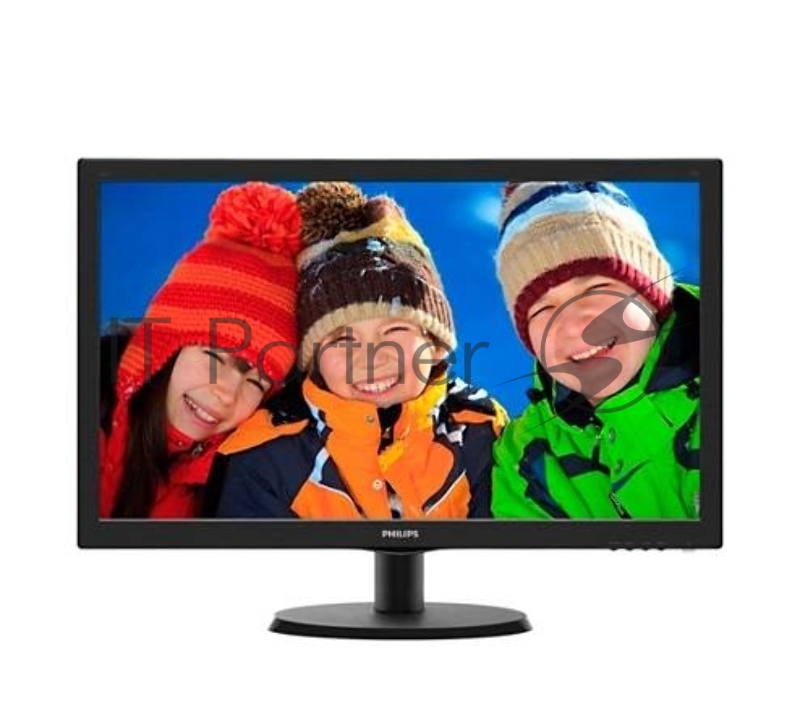 Монитор 21.5 PHILIPS 223V5LHSB/00(01) Black (LED, LCD, Wide, 1920x1080, 5 ms, 170°/160°, 250 cd/m, 10M:1, +HDMI)