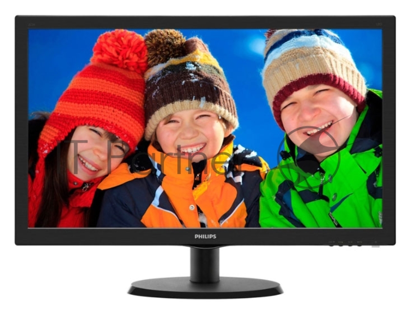 Монитор 21.5 PHILIPS 223V5LHSB/00(01) Black (LED, LCD, Wide, 1920x1080, 5 ms, 170°/160°, 250 cd/m, 10M:1, +HDMI)