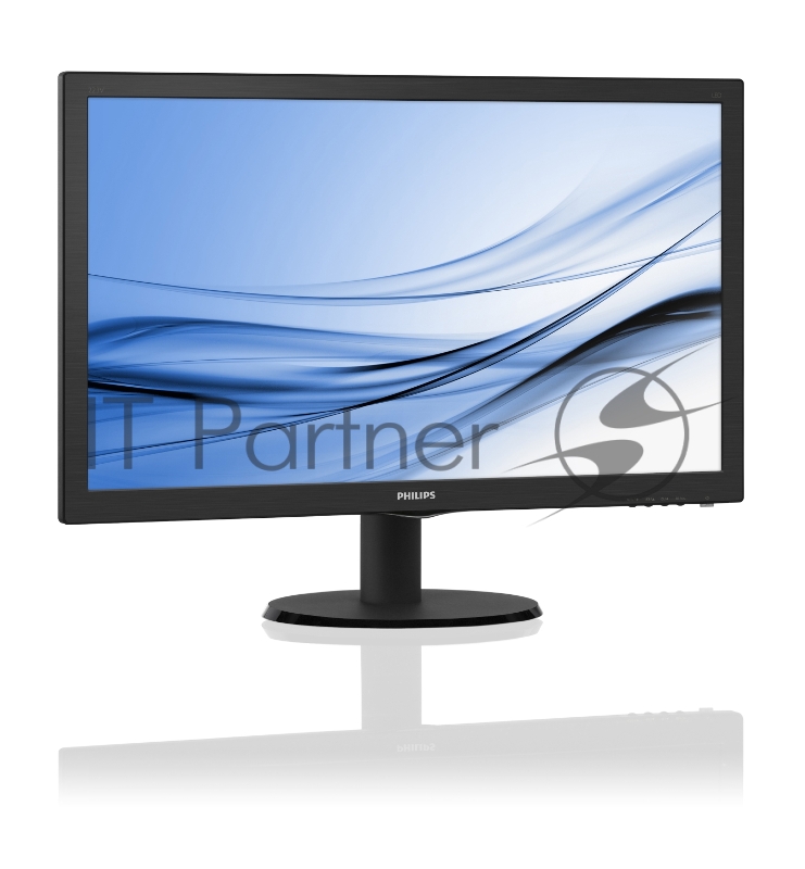 Монитор 21.5 PHILIPS 223V5LHSB/00(01) Black (LED, LCD, Wide, 1920x1080, 5 ms, 170°/160°, 250 cd/m, 10M:1, +HDMI)