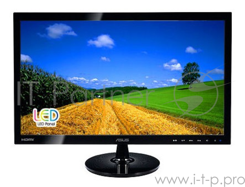 Монитор ASUS VS228NE 21.5 (LED, 1920x1080, 5ms, 200cd/m2, 90°/65°, 50Mln:1, D-Sub, DVI, Glossy Black, 90LMD8001T02211C)