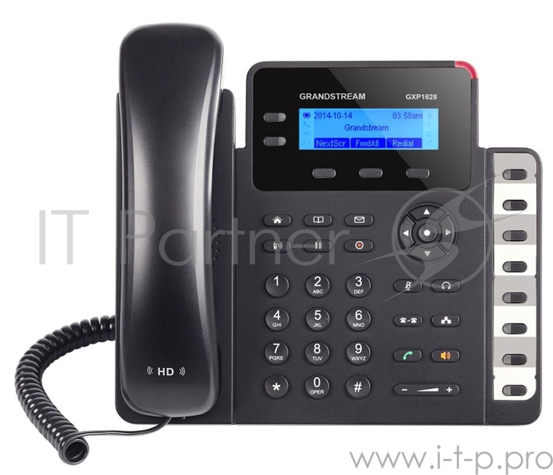Grandstream GXP1628 - IP-телефон, 2 SIP линии, 8 BLF клавиш, PoE