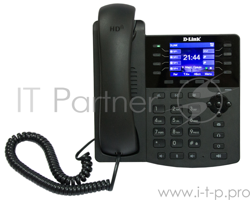 IP-телефон D-Link DPH-150S/F5B, VoIP Phone, 1 10/100Base-TX WAN port and 1 10/100Base-TX LAN port.Call Control Protocol SIP, Russian menu, 4 independent SIP line with backup proxy server, P2P connections, 802.1