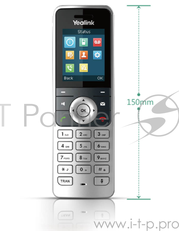 Телефон SIP Yealink W53P серебристый