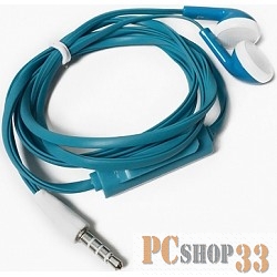 Наушники-вкладыши c микрофоном Travel Sound Flat Blue