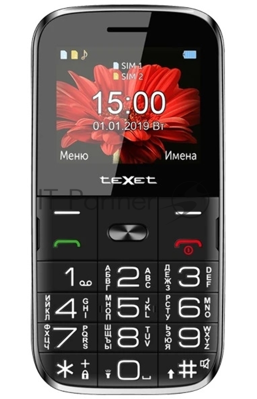 Мобильный телефон teXet TM-B227 черный