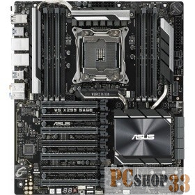 Материнская плата для рабочих станций MB ASUS WS X299 SAGE Socket 2066 Core™ X-Series Processors, 8xDIMM, Max. 128GB, DDR4 Non-ECC UDIMM, 7xPCIe 3.0/2.0 x16, Intel® I210-AT (1xGbt LAN) + I219-LM (1xGbt LAN), 8xSATA 6Gb/s ports +2xM.2 (PCIE 3.0 x4 mod