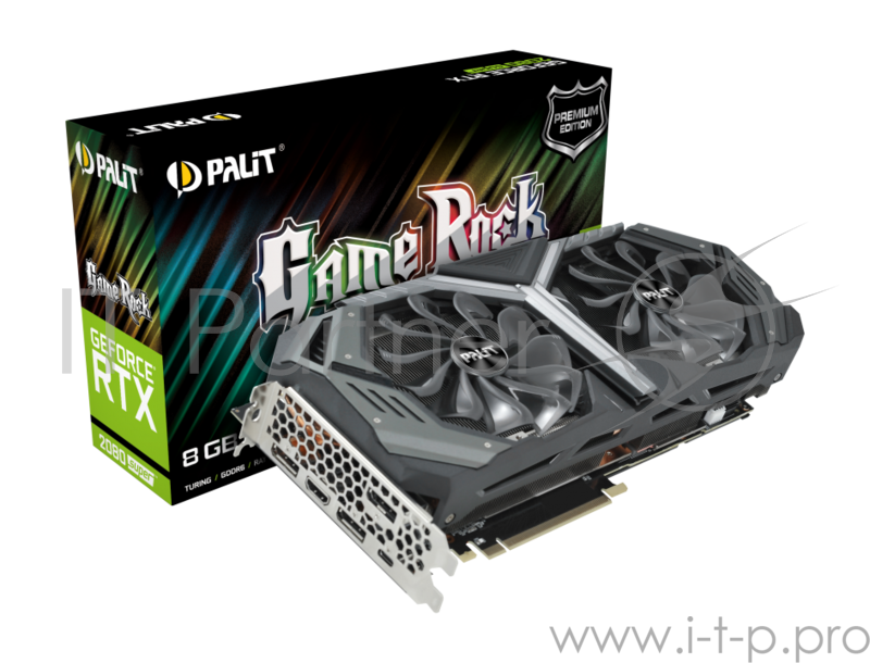 Видеокарта PALIT GeForce RTX 2080 SUPER GRP / 8GB GDDR6 256bit 15.5Gbps 496GBs 1650-1860MHz 65T HDMI 3xDP USB-C / NE6208SH20P2-1040G