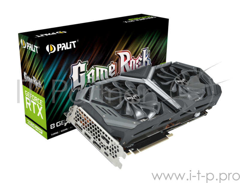 Видеокарта PALIT GeForce RTX 2080 SUPER GR / 8GB GDDR6 256bit 15.5Gbps 496GBs 1650-1815MHz 63T HDMI 3xDP USB-C / NE6208S020P2-1040G