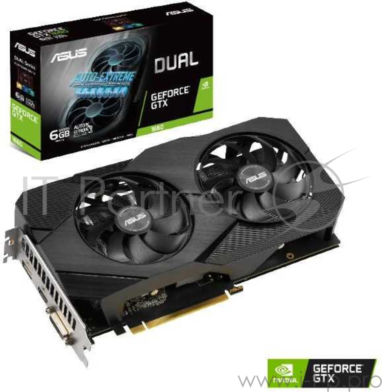 Видеокарта Asus PCI-E DUAL-GTX1660-6G-EVO nVidia GeForce GTX 1660 6144Mb 192bit GDDR5 1500/8002 DVIx1/HDMIx1/DPx1/HDCP Ret